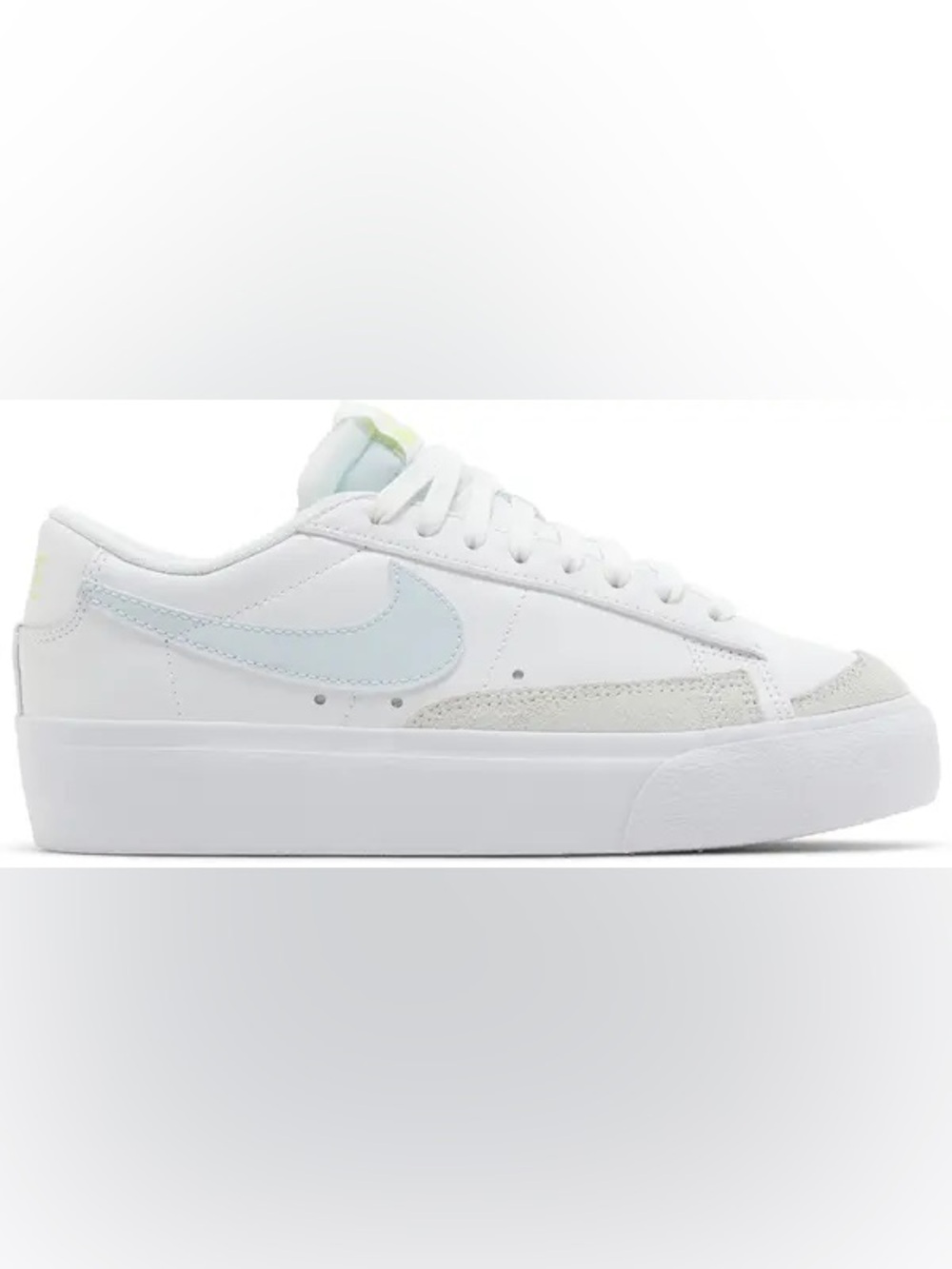 Nike Women's Blazer Low Platform White Blue Tint